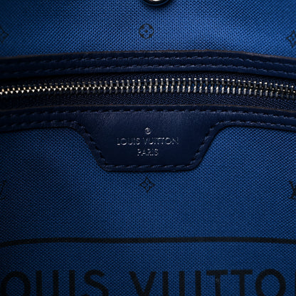 Louis Vuitton Monogram Escale Neverfull MM Blue 7 of 14