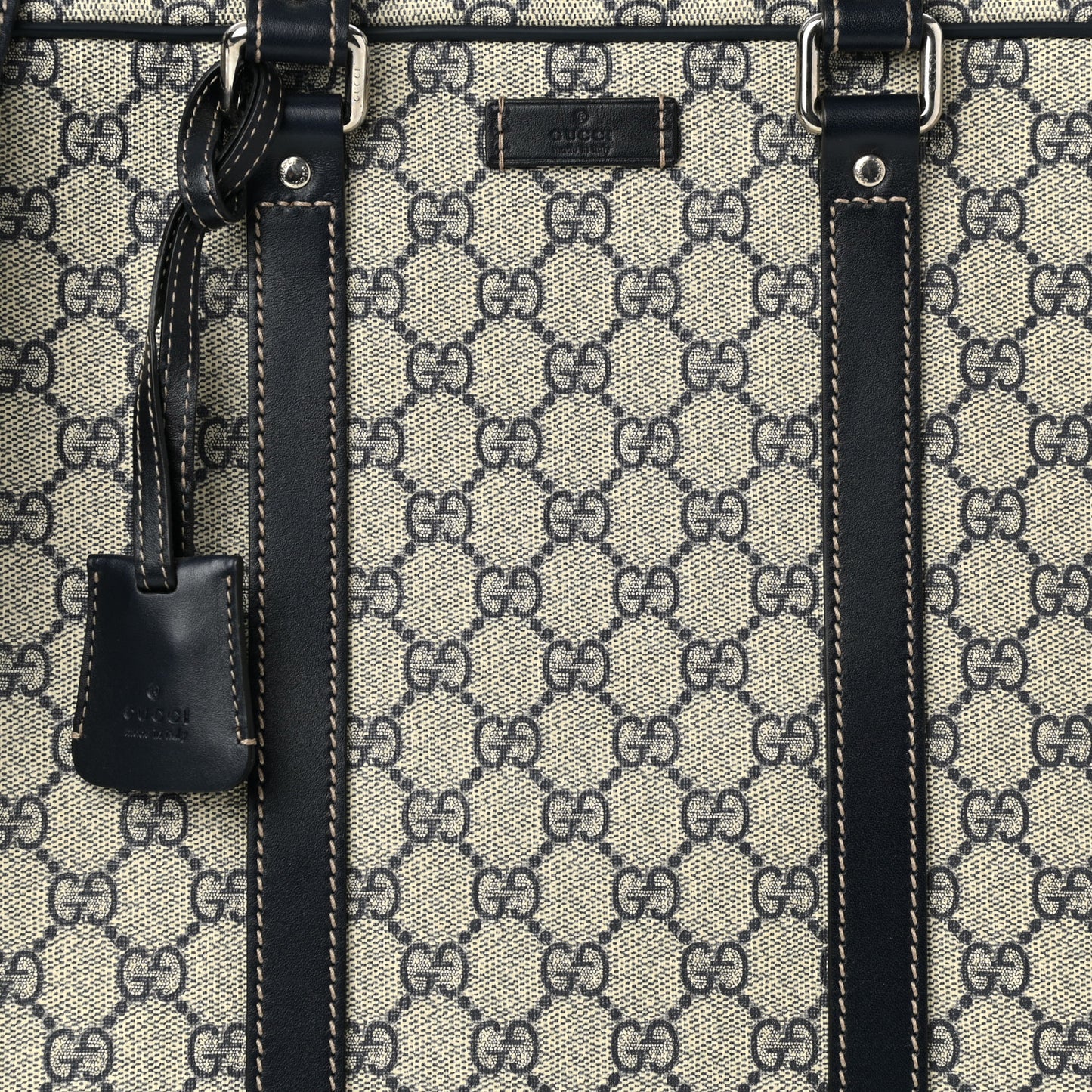 GG Supreme Monogram Briefcase Navy