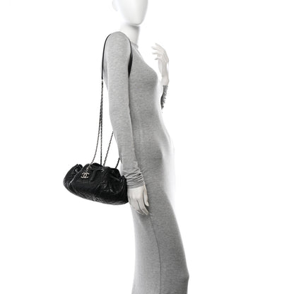 Chanel Calfskin Quilted Drawstring Sac Cordon Bag Black 2 of 9