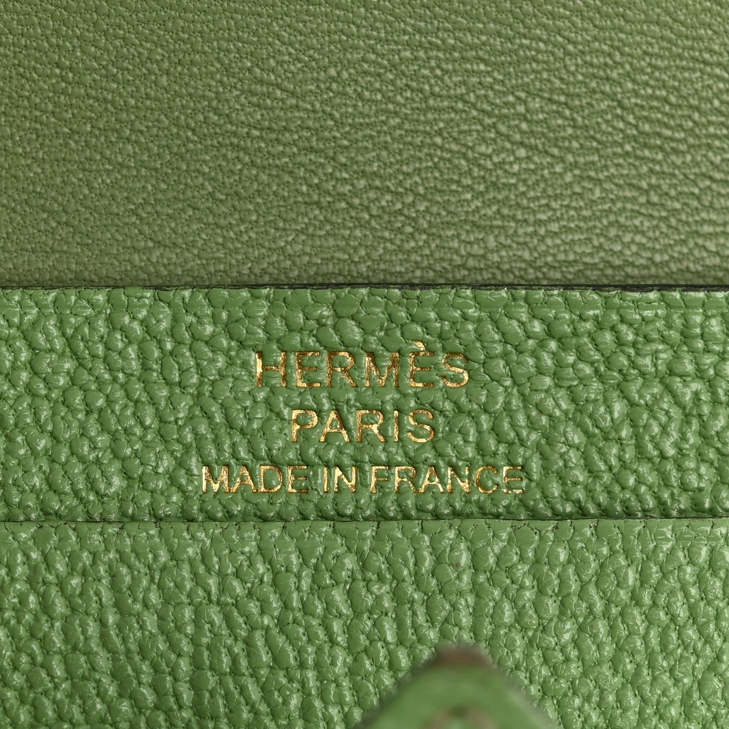 Chevre Mysore Bearn Card Holder Wallet Vert Criquet