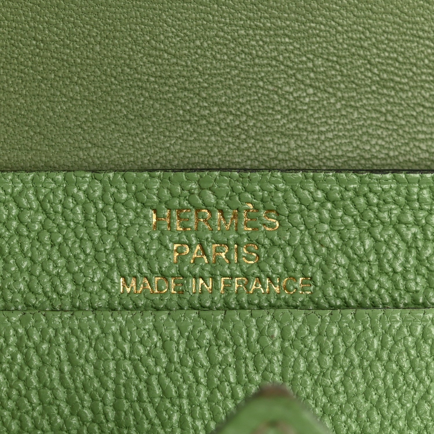 Hermes Chevre Mysore Bearn Card Holder Wallet Vert Criquet 6 of 13