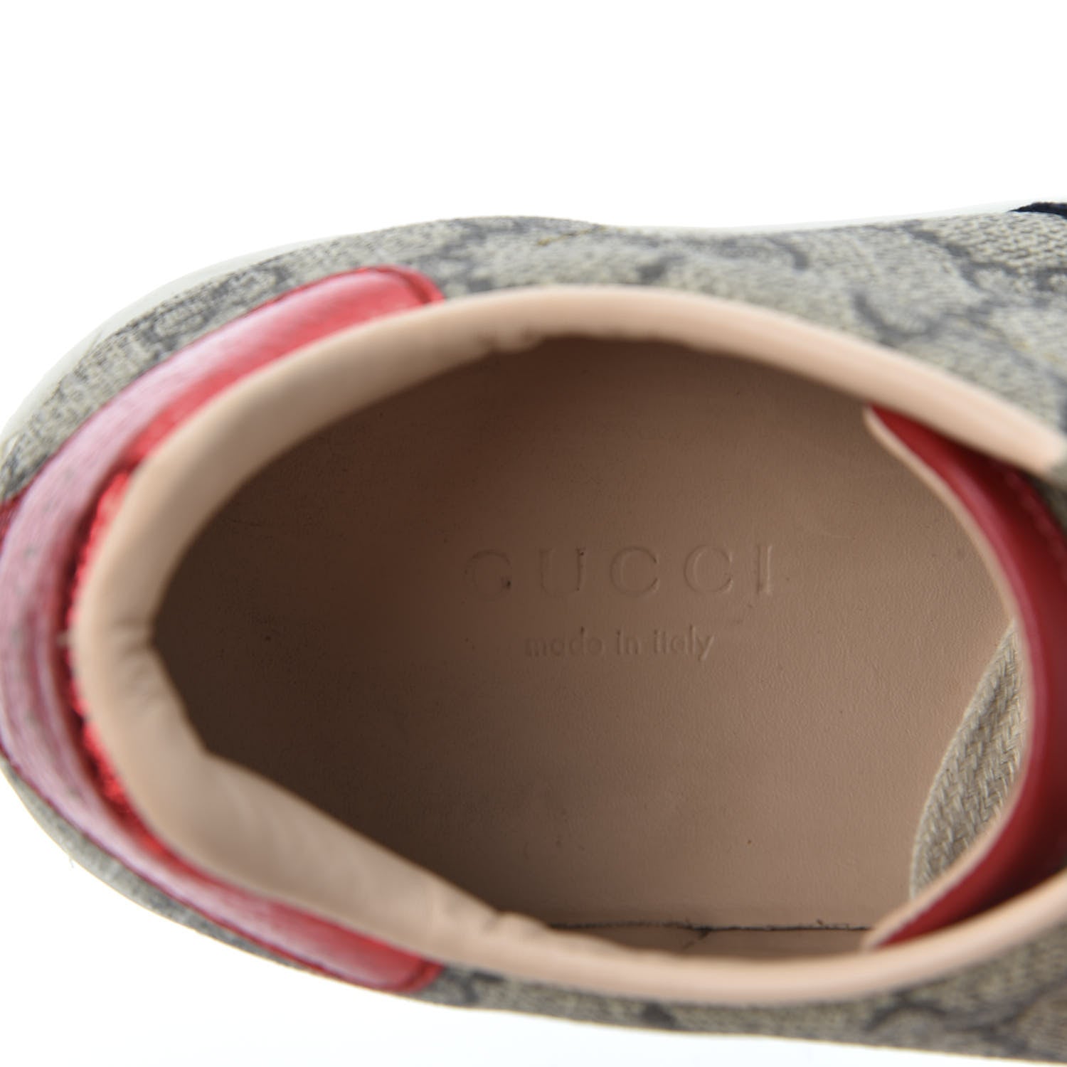 Gucci GG Supreme Monogram Womens Ace Low-Top Sneaker 35 Beige 7 of 10