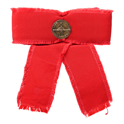 Gucci Grosgrain Crystal Bow Brooch Red 3 of 6