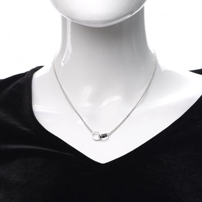 Cartier 18K White Gold Interlocking LOVE Necklace 2 of 8