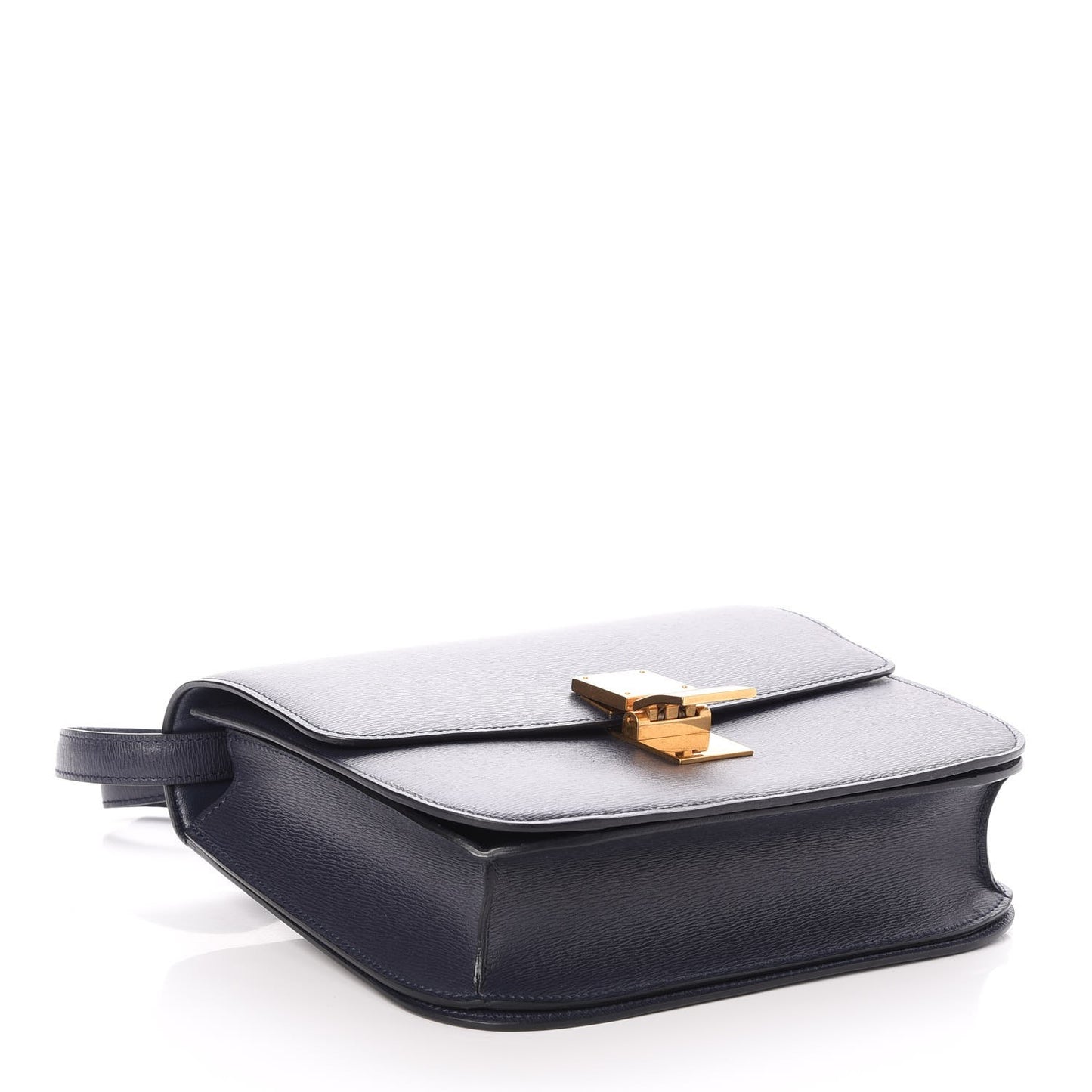 Liege Calfskin Medium Classic Box Flap Bag Dark Blue