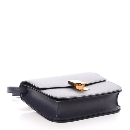 Celine Liege Calfskin Medium Classic Box Flap Bag Dark Blue 4 of 7