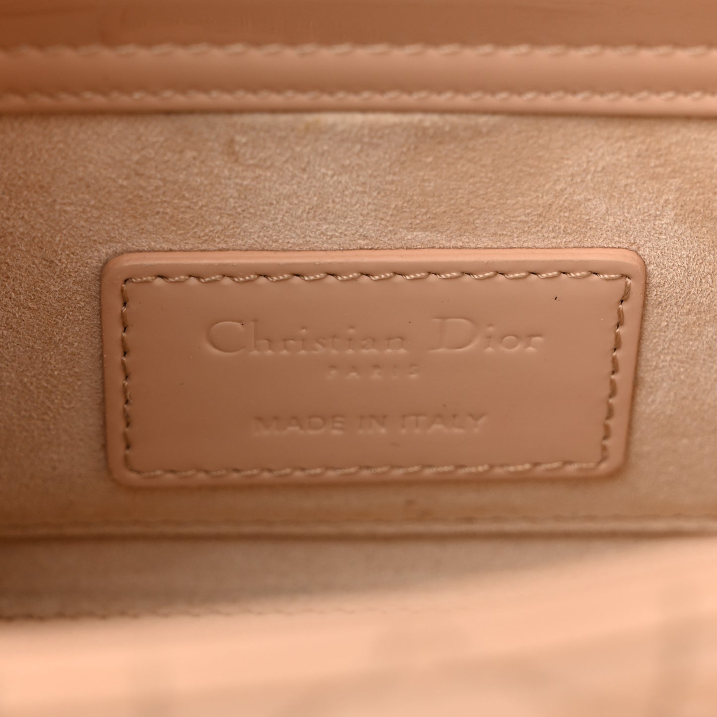 Patent Cannage Small Lady D-Joy Beige