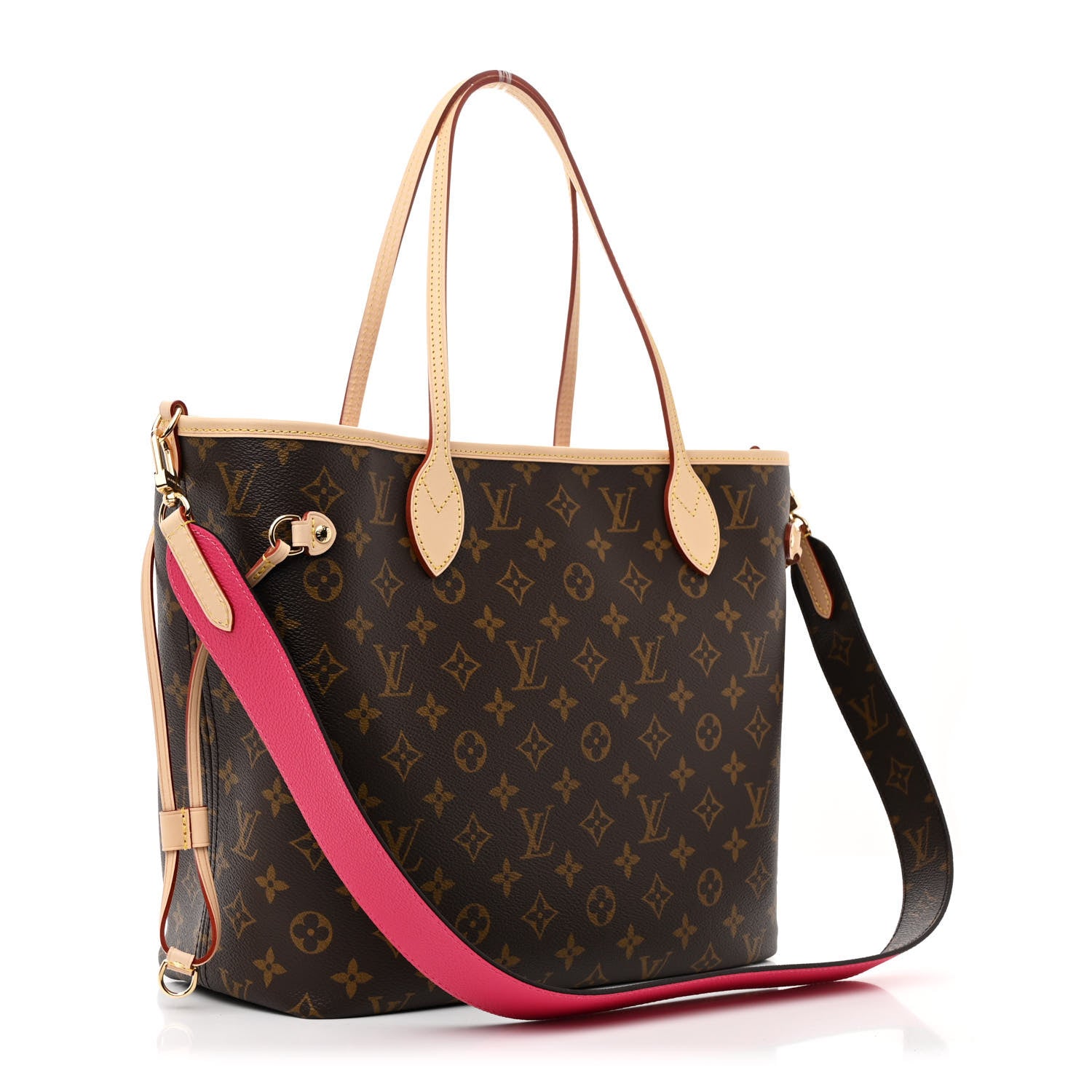 Louis Vuitton Monogram Inside Out Neverfull Bandouliere MM Rose Pondichery 4 of 15