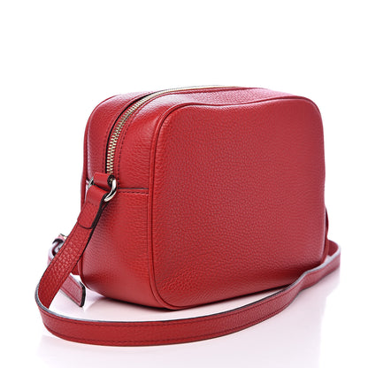 Gucci Pebbled Calfskin Small Soho Disco Bag Tabasco Red 3 of 10
