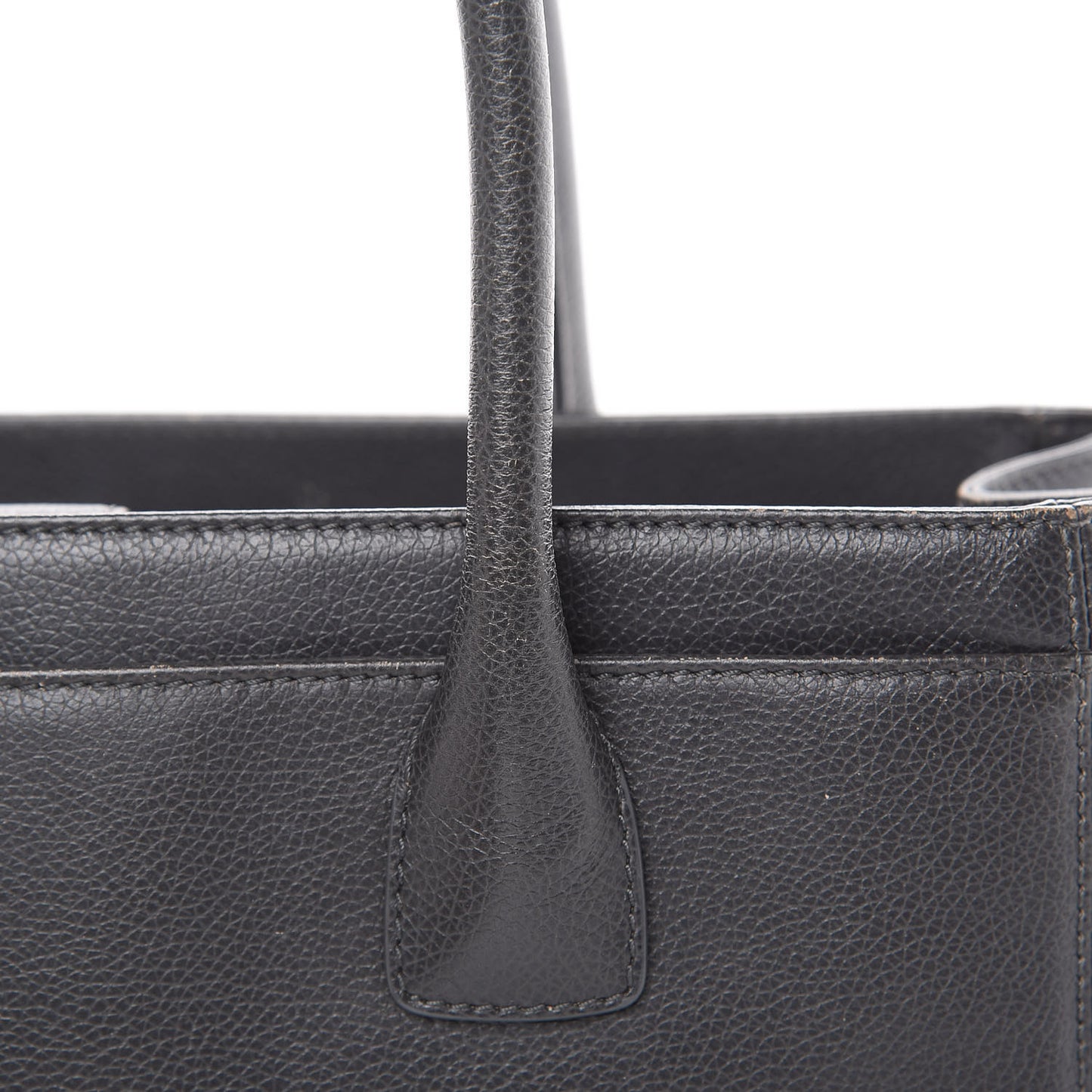 Calfskin Small Cerf Executive Shopper Tote Grey