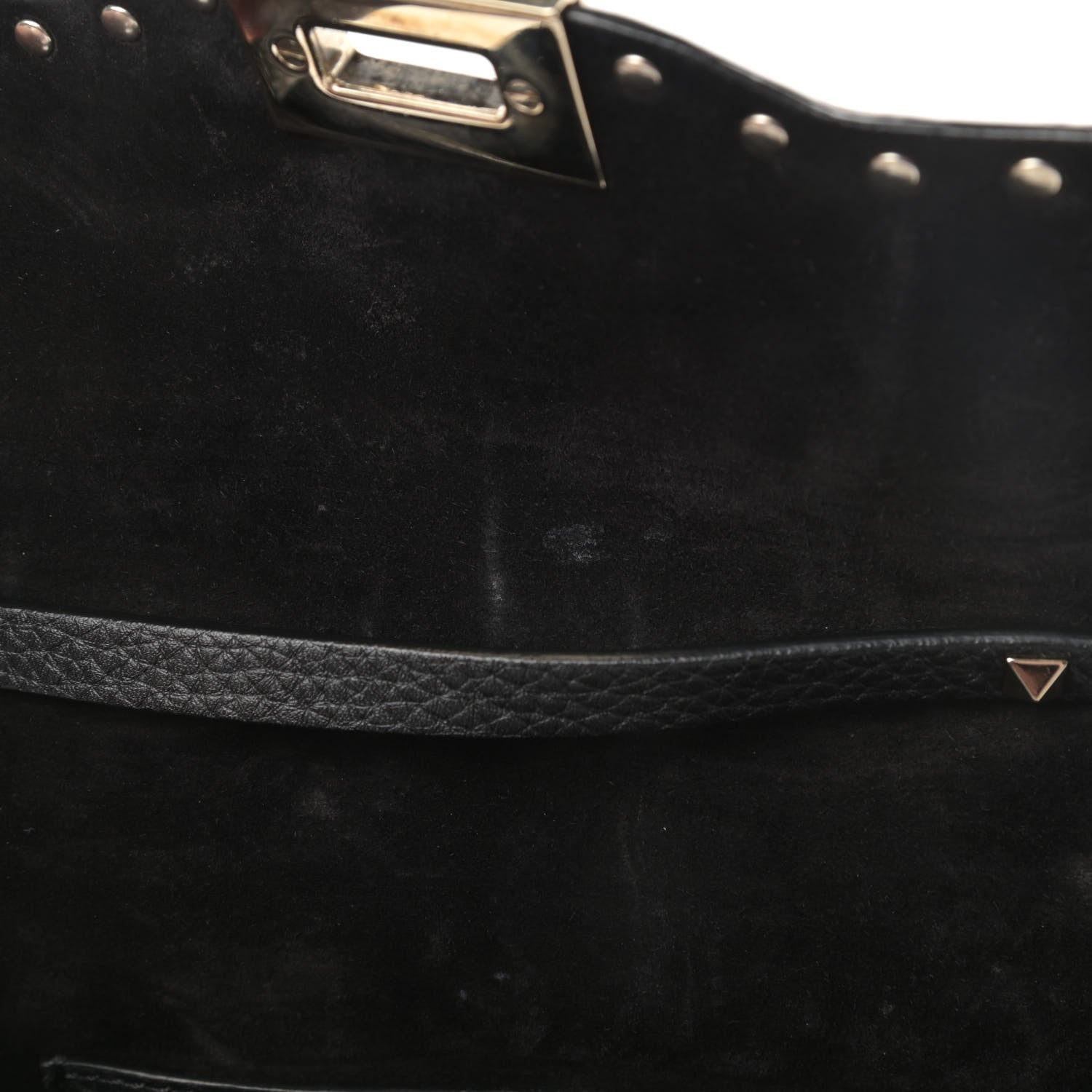 Valentino Garavani Pebbled Calfskin Medium Rockstud Flip Lock Crossbody Bag Black 11 of 13