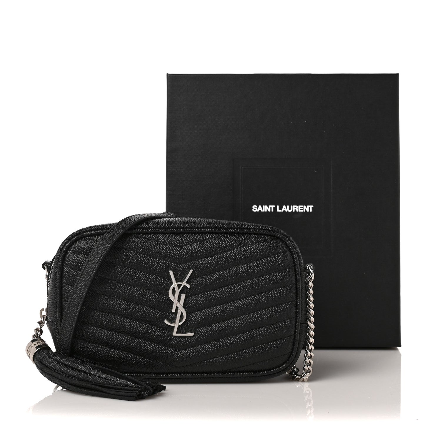 Grain De Poudre Matelasse Monogram Mini Lou Camera Bag Black