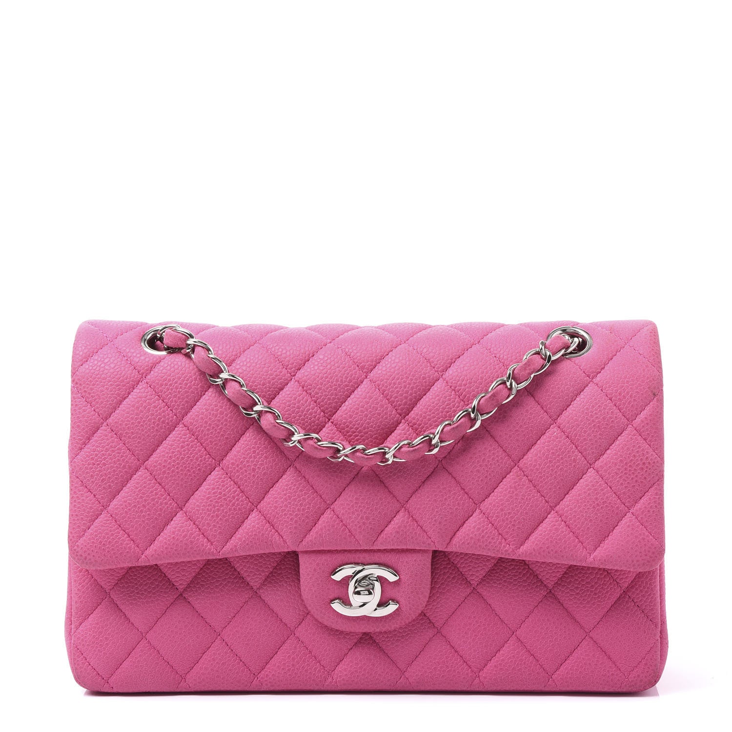 Chanel Iridescent Caviar Quilted Medium Double Flap Pink 1 of 12