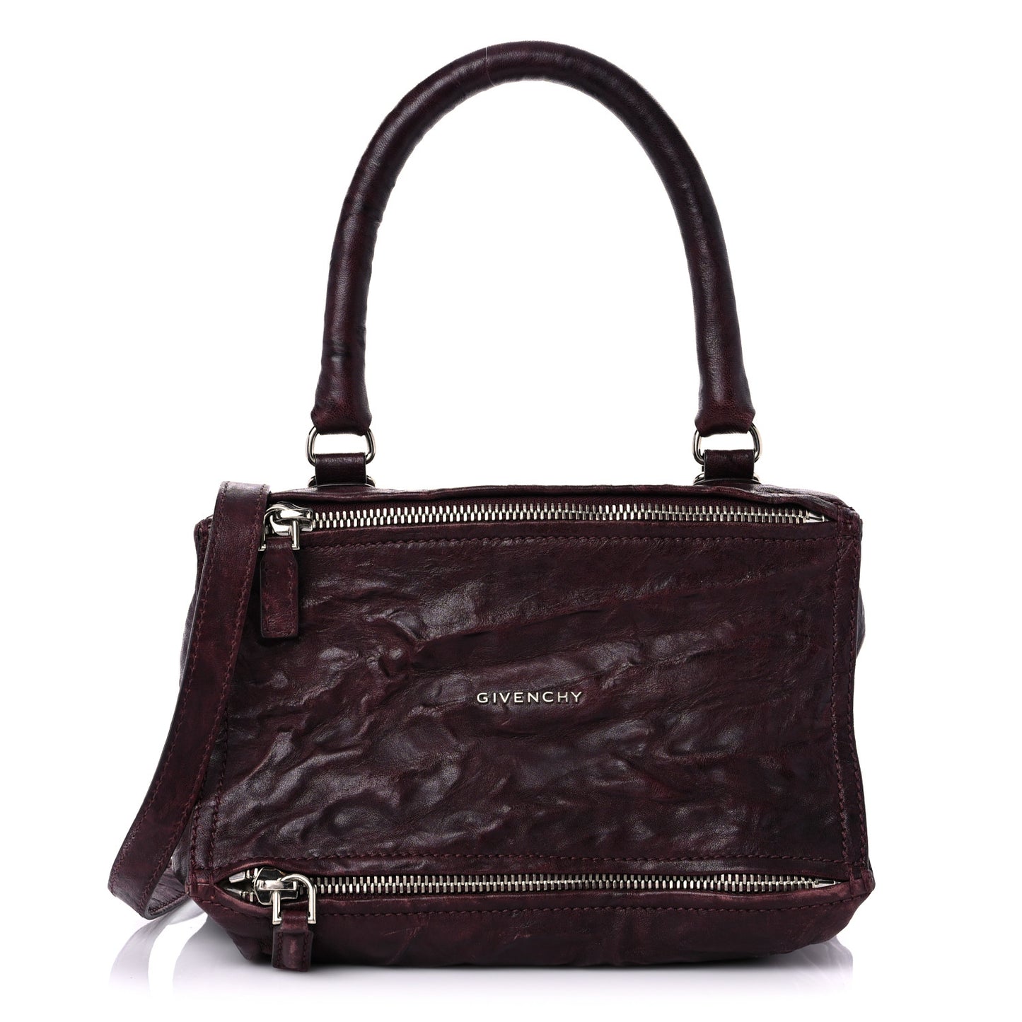 Tumbled Sheepskin Small Pandora Oxblood
