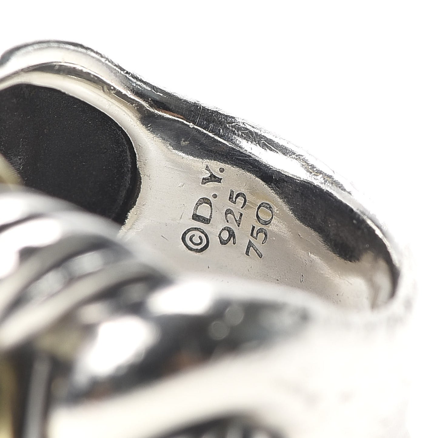 Sterling Silver 18K Yellow Gold 20mm Cordelia Ring 57 8