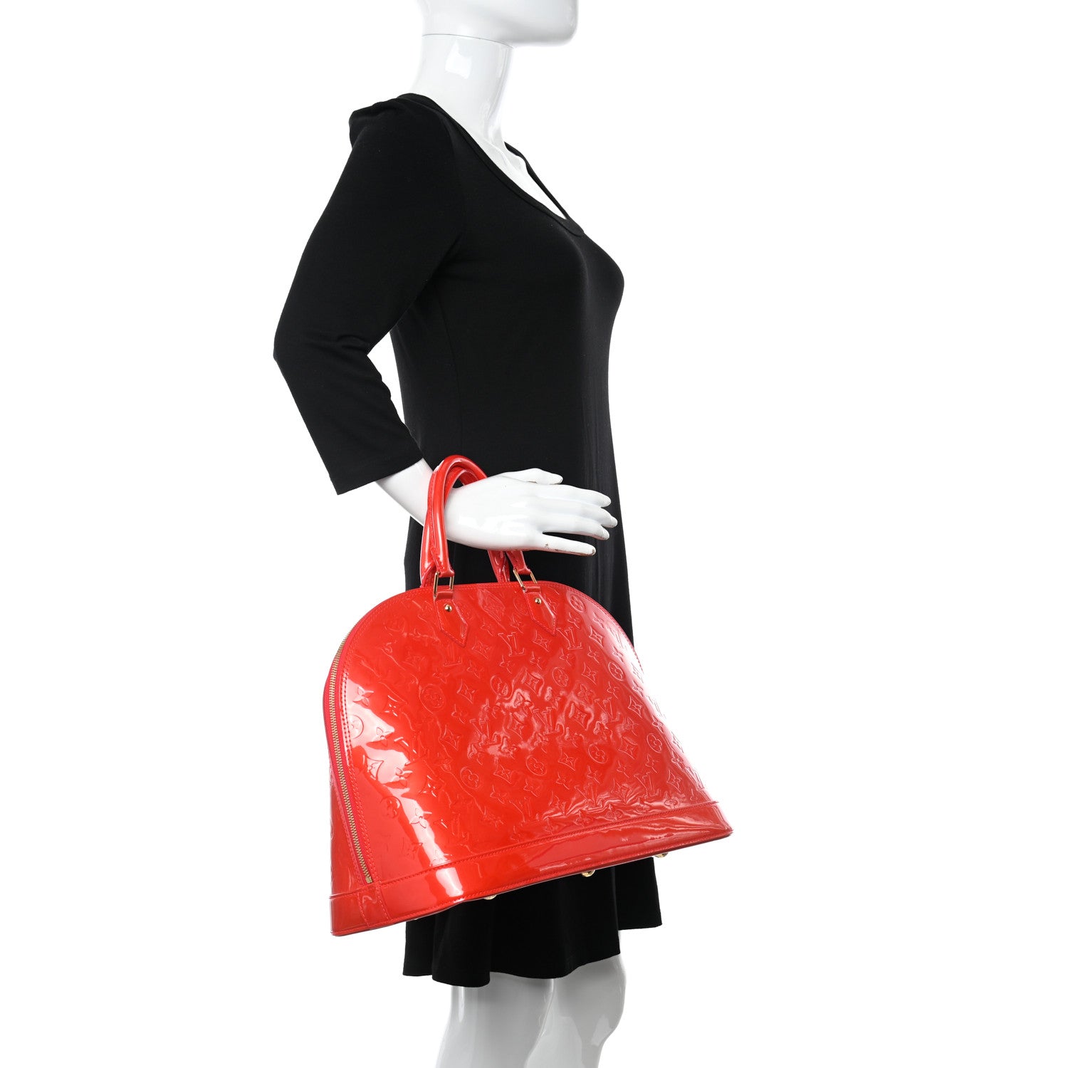 Louis Vuitton Vernis Alma GM Rouge Grenadine 2 of 9