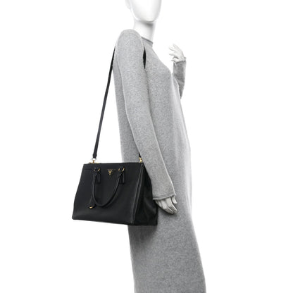 Prada Saffiano Lux Large Galleria Double Zip Tote Black 2 of 9