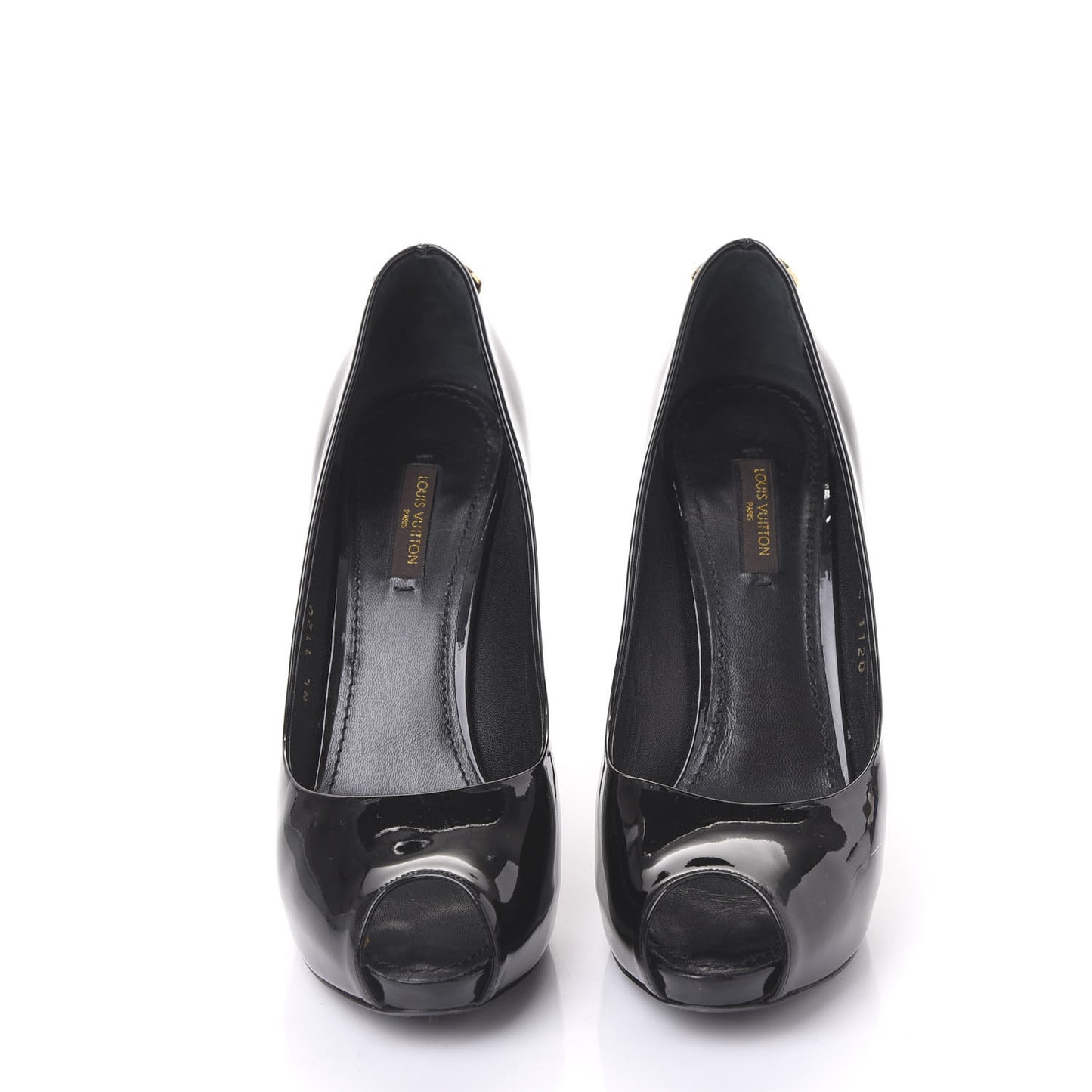 Patent Oh Really Peep Toe Pumps 36.5 Black