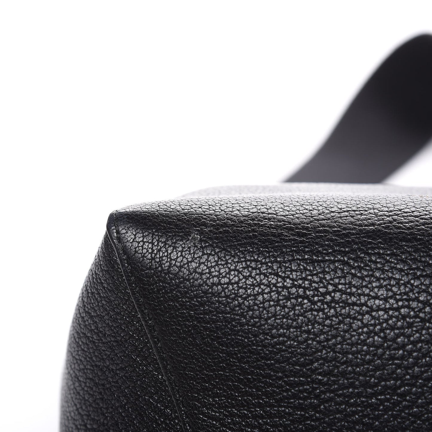 Soft Grained Calfskin Small Sangle Bucket Bag Black