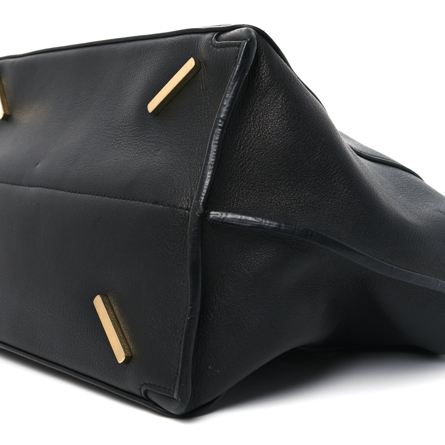 Calfskin Triple Zip Tote Black