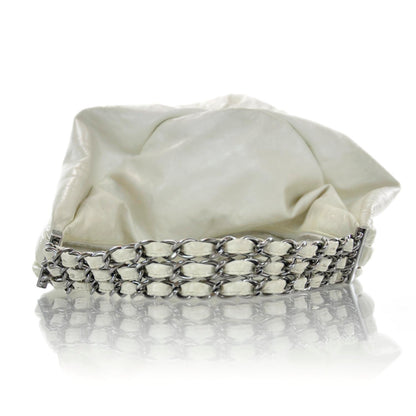 Chanel Lambskin Large Rock and Chain Hobo White 5 of 12