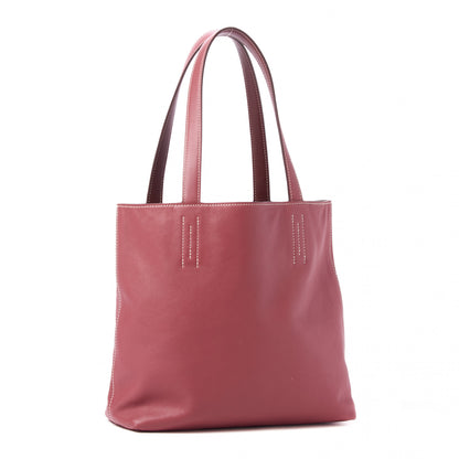 Hermes Veau Sikkim Swift Double Sens 30 Reversible Tote Bois de rose Rouge Garance 2 of 7