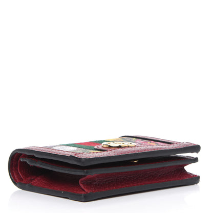 Gucci GG Supreme Monogram Flora Web Ophidia Card Case Red 3 of 4