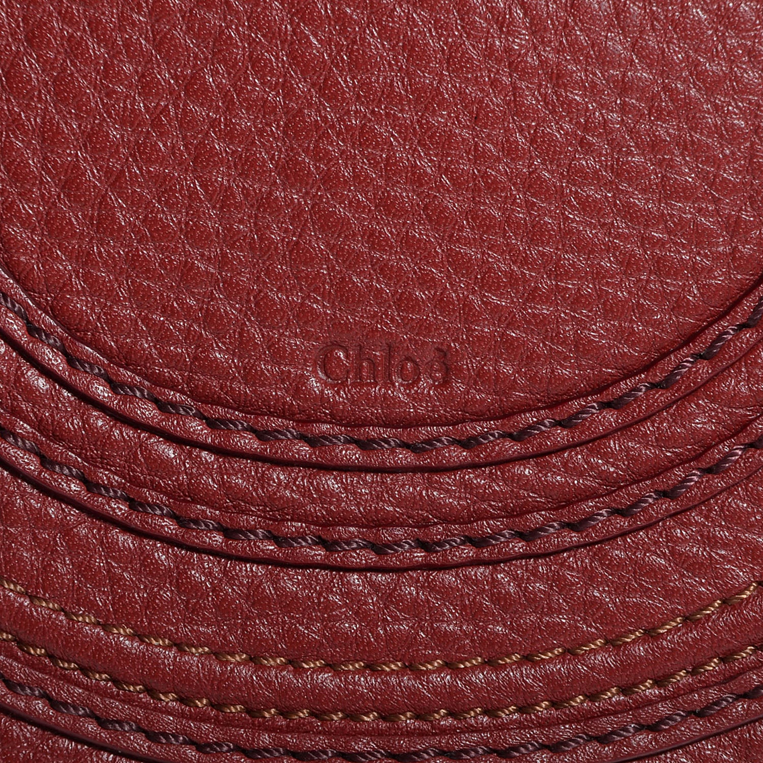 Chloe Calfskin Mini Marcie Round Crossbody Bag Berry Cupcake 9 of 9