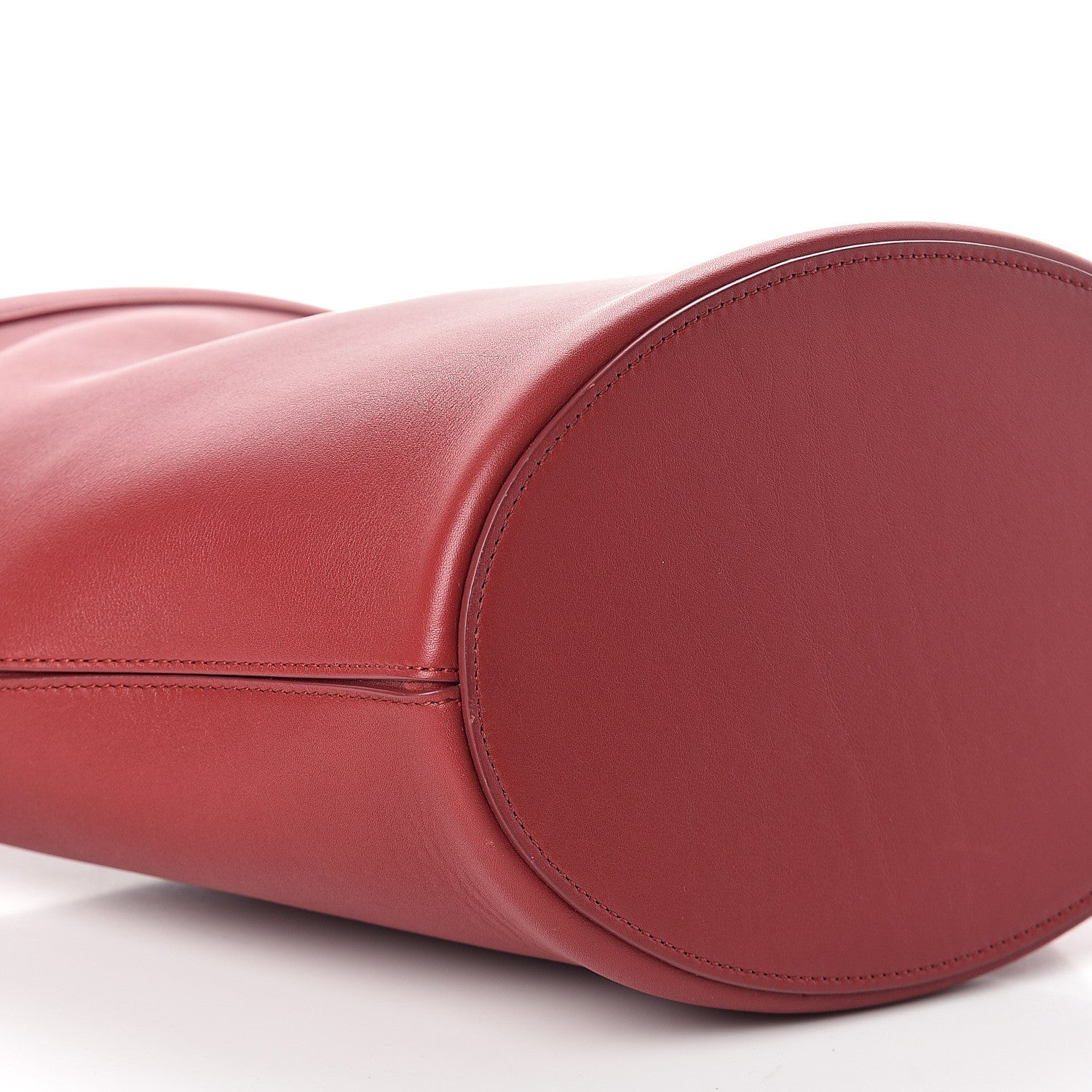 Celine Smooth Calfskin Clasp Bucket Bag Red 7 of 8