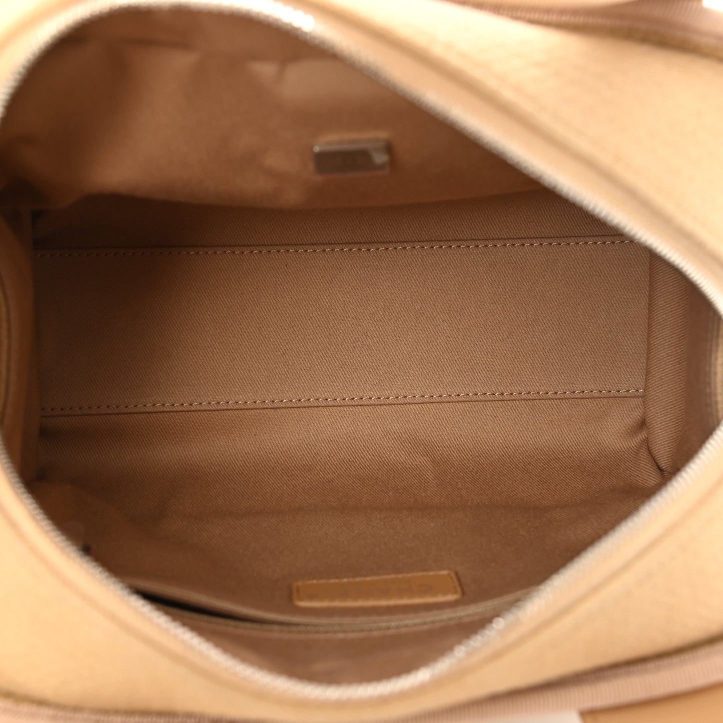 Canvas Deauville Small Bowling Bag Beige