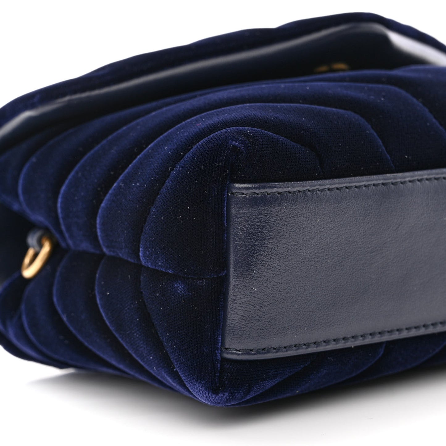 Velvet Y Quilted Monogram Toy Loulou Crossbody Bag Deep Marine