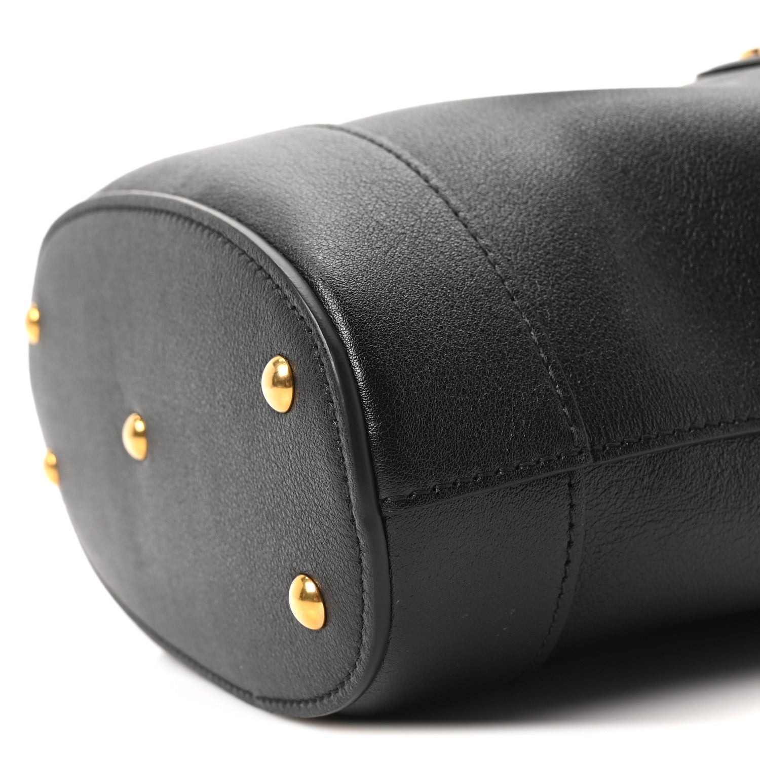 Gucci Softy Wonka Textured Dollar Calfskin Mini Diana Bucket Bag Black 10 of 10