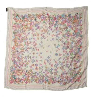 Louis Vuitton Silk Monogram Floral Square Scarf Multicolor 2 of 6
