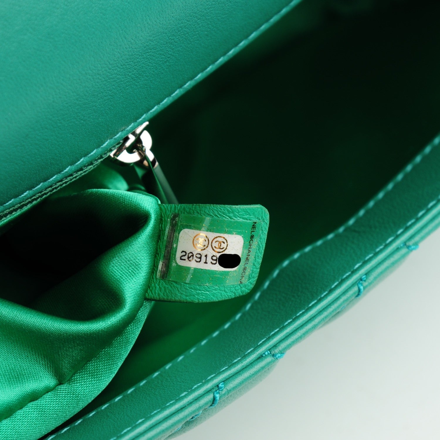 Chanel Lambskin Quilted Medium Easy Carry Flap Green 8 of 8