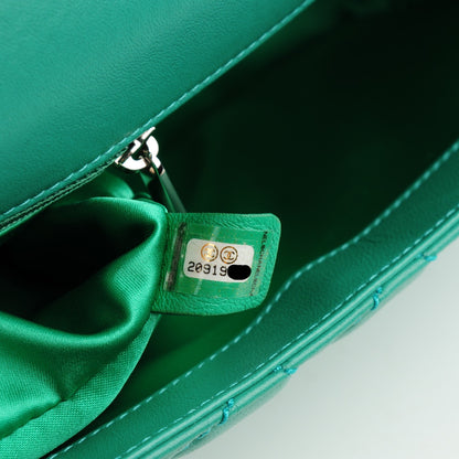 Chanel Lambskin Quilted Medium Easy Carry Flap Green 8 of 8