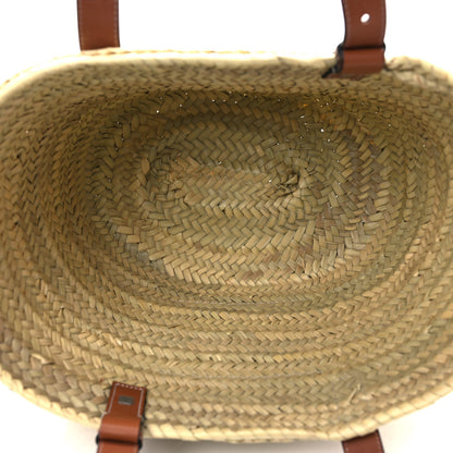 Loewe Raffia Basket Tote Bag Natural Tan 5 of 9
