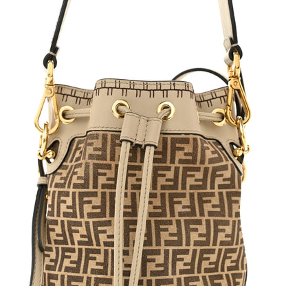 Fendi Suede Vitello Grace F is Fendi Micro FF Mini Mon Tresor Bucket Bag Nude Spring Maya 8 of 13