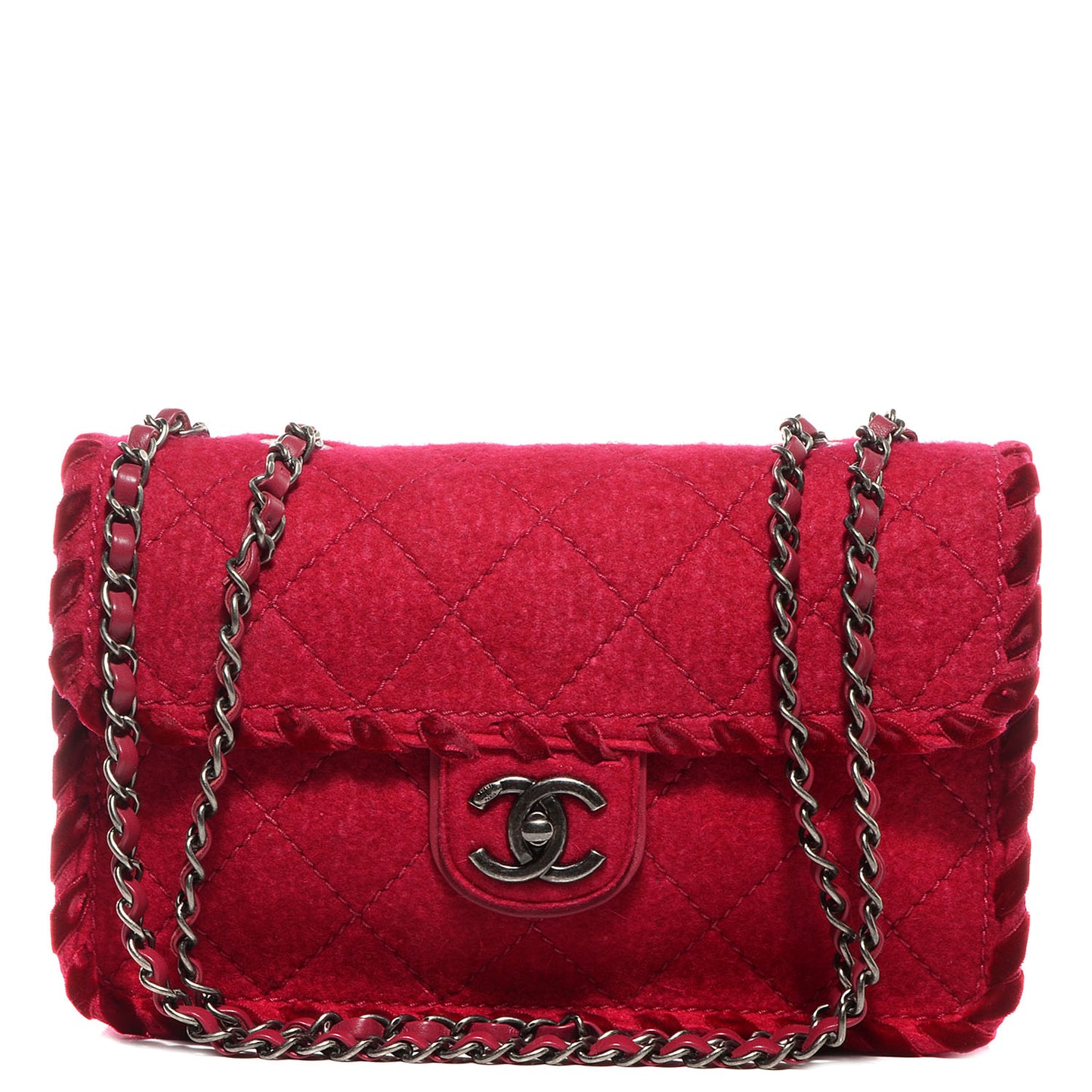 Fancy Felt Flap Dark Pink