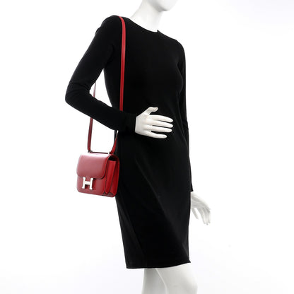 Hermes Tadelakt Constance 18 Rouge Vif 2 of 19