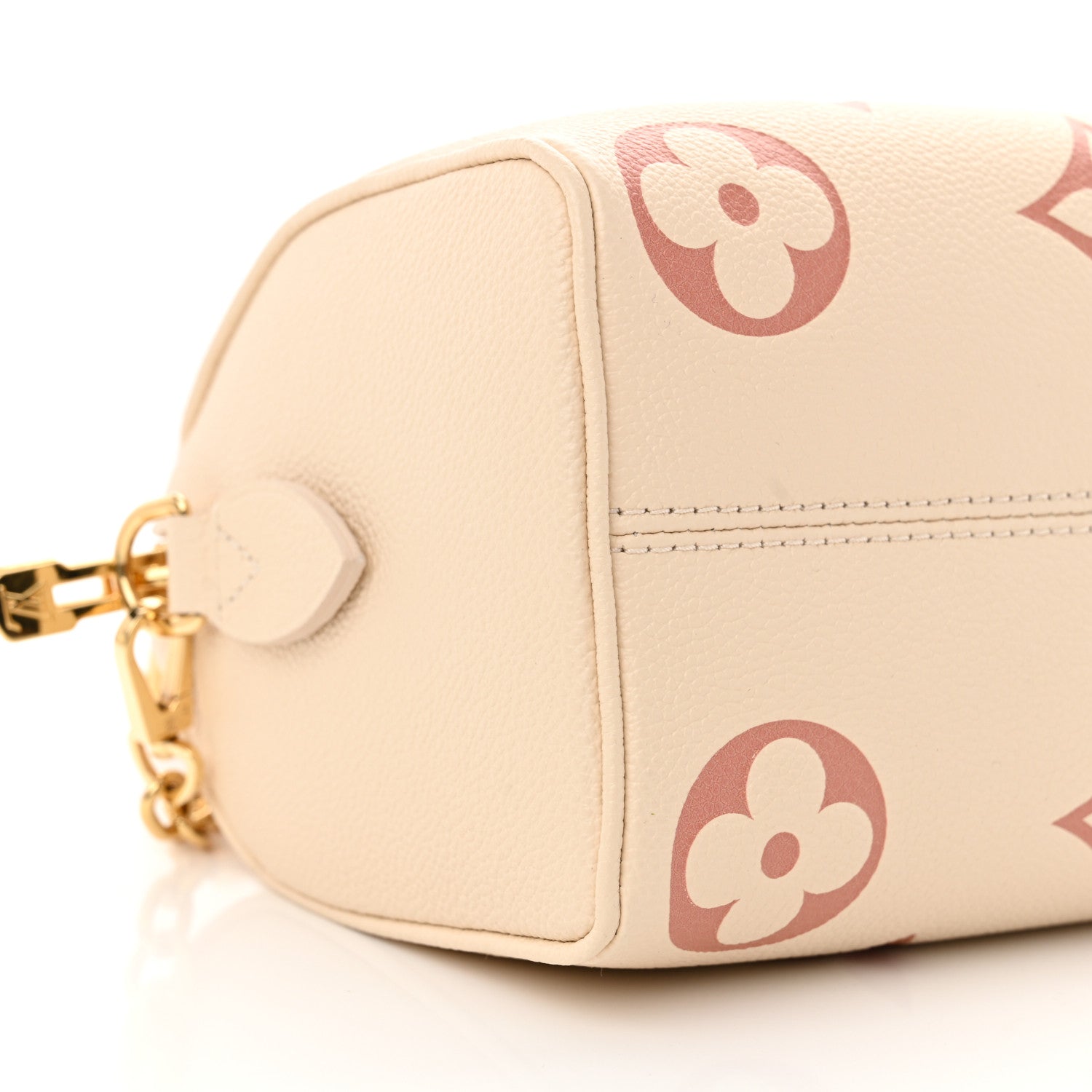 Louis Vuitton Empreinte Monogram Giant Speedy Bandouliere 20 Creme Rose Trianon 8 of 9
