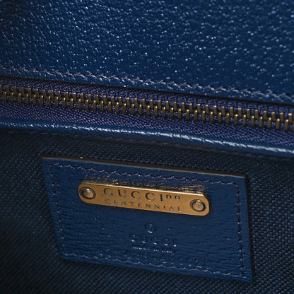 Gucci Calfskin Kaleidoscope Medium Bamboo 1947 Top Handle Bag Blue Orange Multicolor Blue Agata 6 of 8