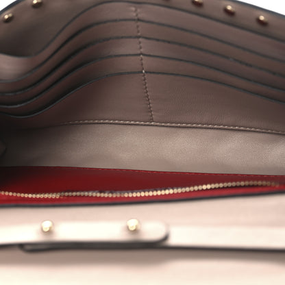 Valentino Garavani Lambskin Rockstud Spike Wallet on Chain Poudre 5 of 10