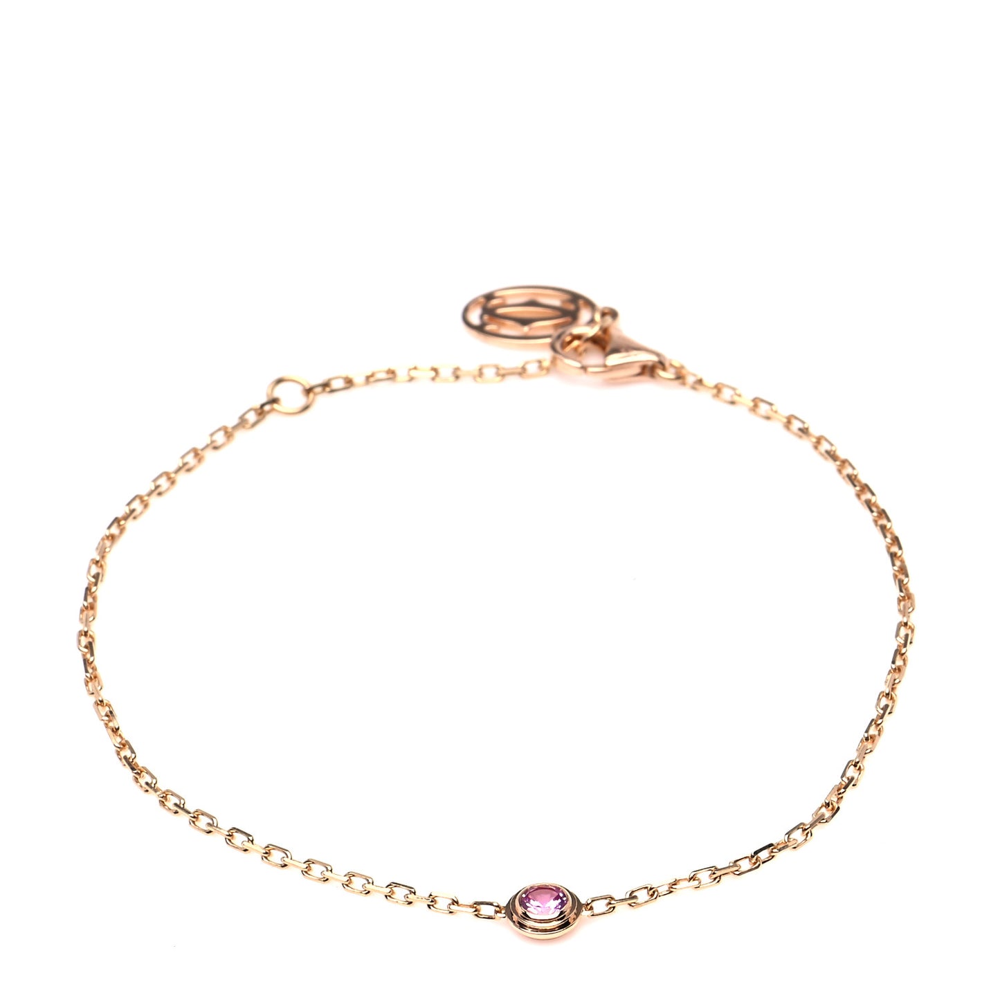 18K Pink Gold Pink Sapphire D'Amour Bracelet