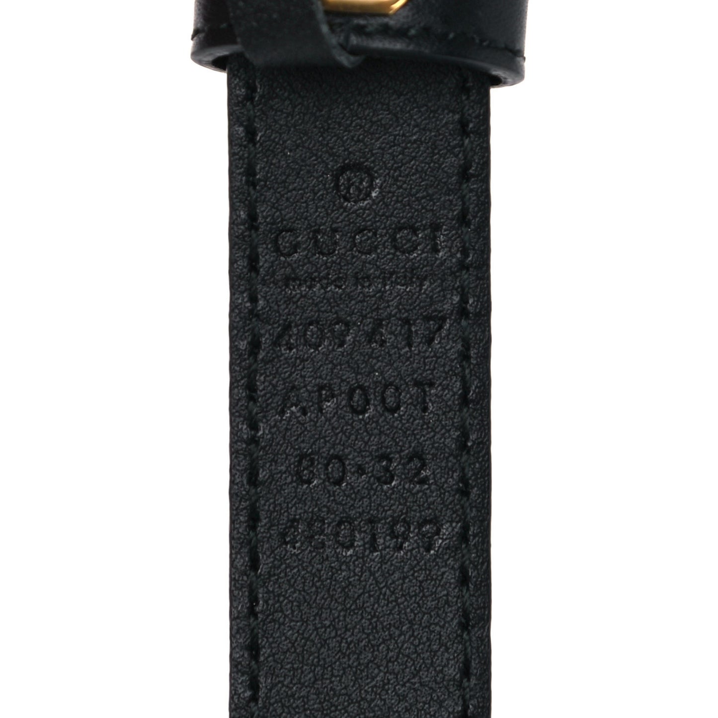 Calfskin Double G 20mm Belt 80 32 Black