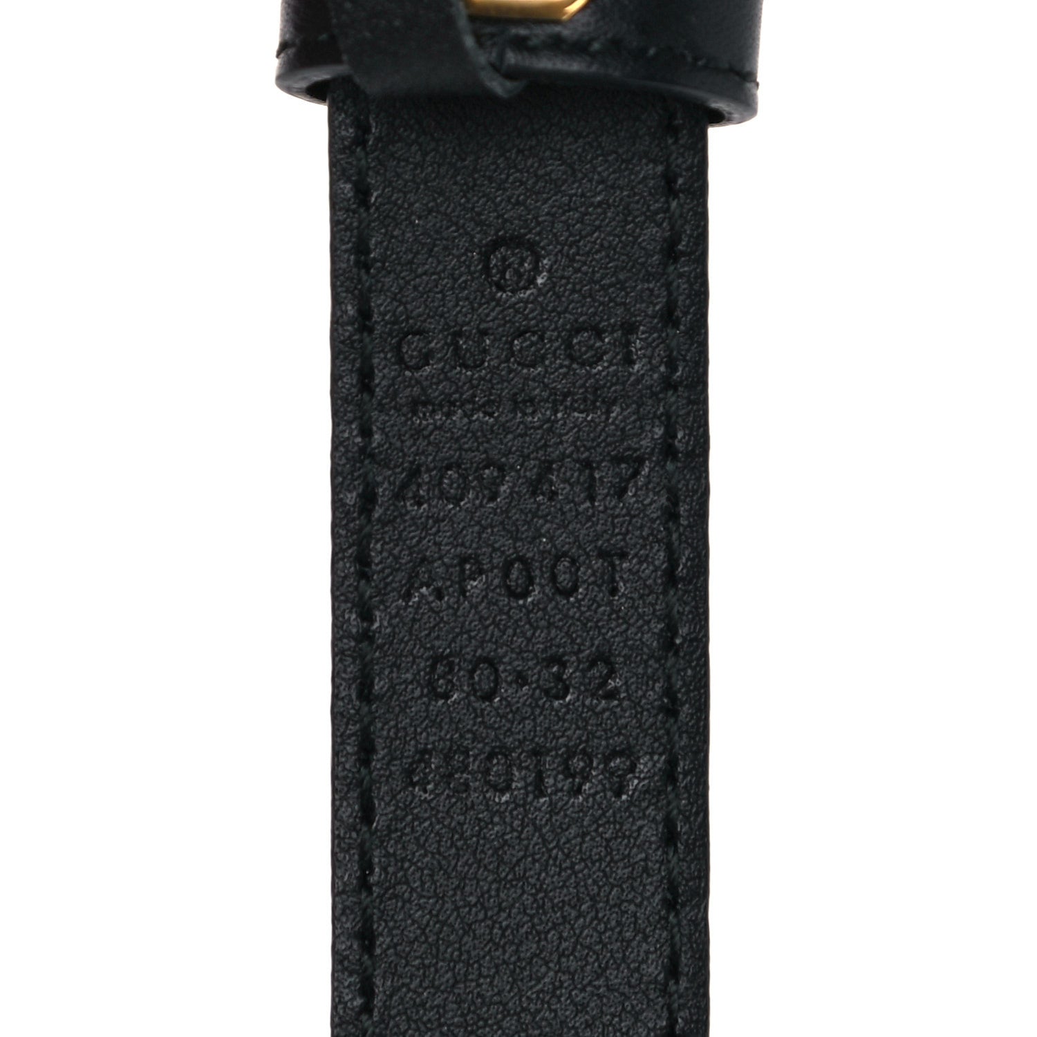 Gucci Calfskin Double G 20mm Belt 80 32 Black 6 of 8