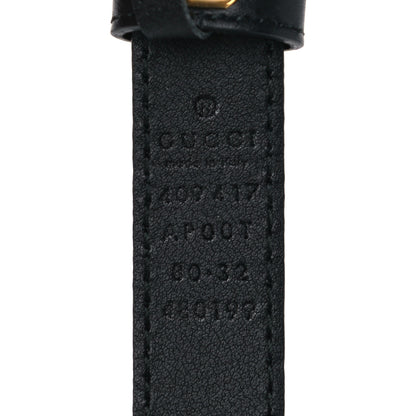 Gucci Calfskin Double G 20mm Belt 80 32 Black 6 of 8