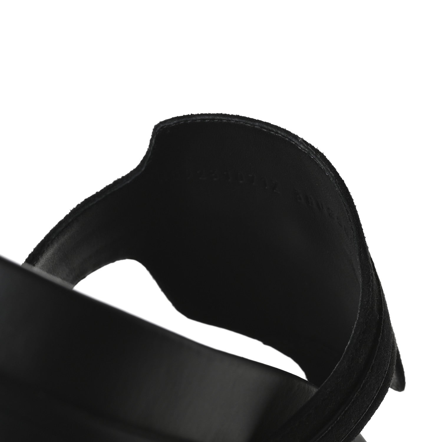 Hermes Suede Goatskin Womens Empire Sandals 38 Black 8 of 9