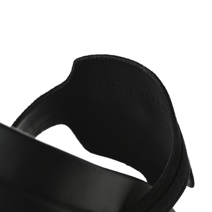 Hermes Suede Goatskin Womens Empire Sandals 38 Black 8 of 9