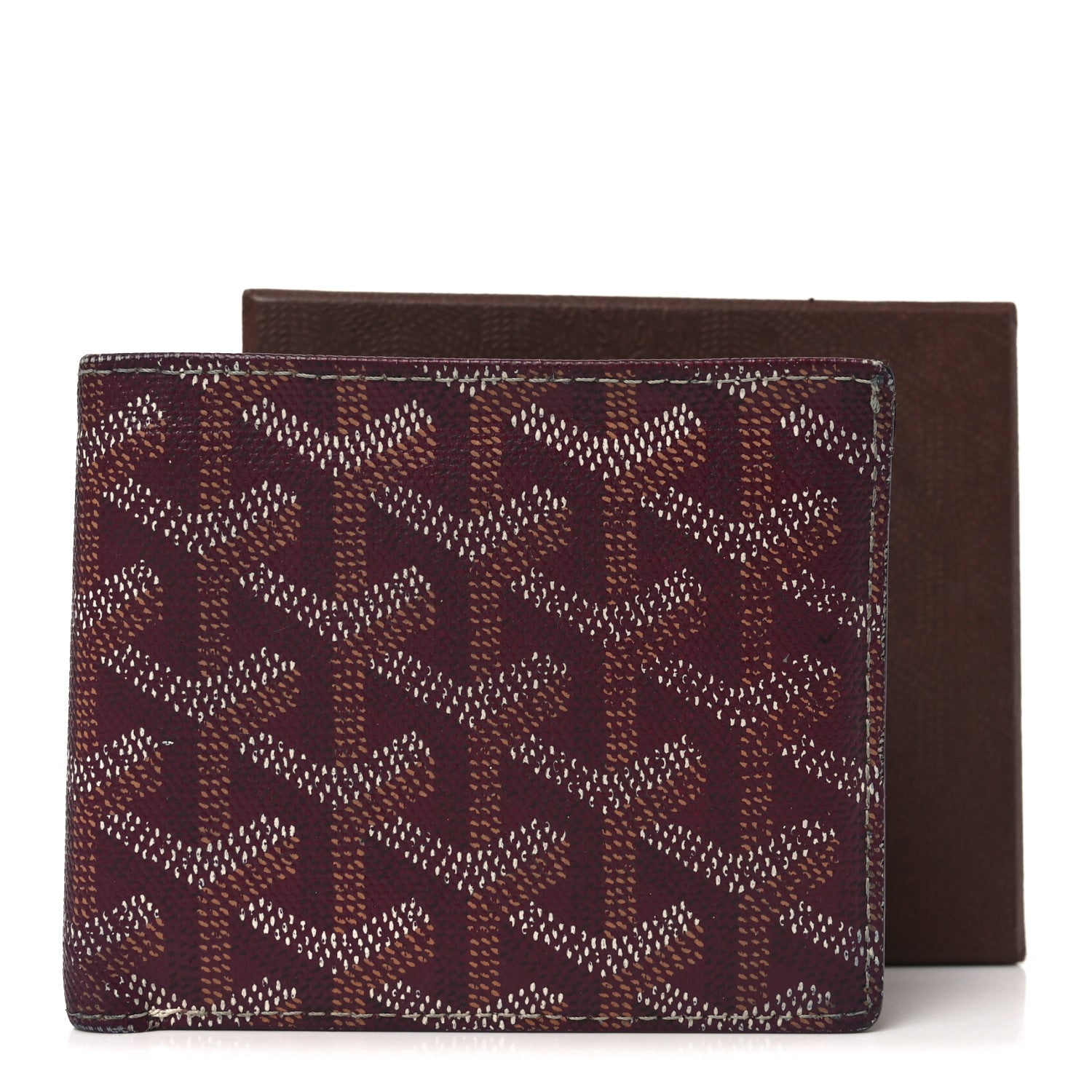 Goyard Goyardine Bi-Fold Victoire PM Wallet Burgundy 7 of 8