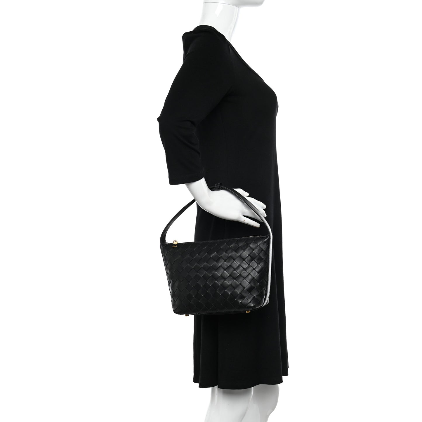 Calfskin Nappa Intrecciato Mini Wallace Black